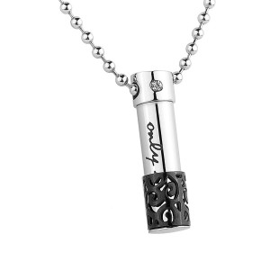 Stainless Steel Perfume Box Memorial Cremation Urn Pendant