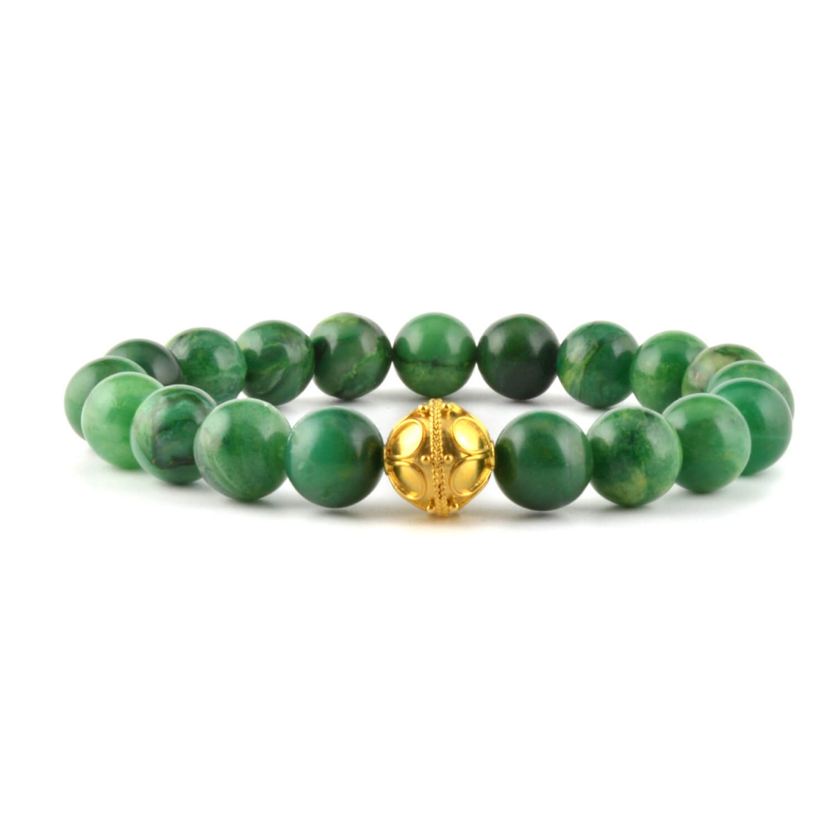 Armando Medium Africa Jade With Gold Bracelet Armando Medium Africa Jade With Gold
