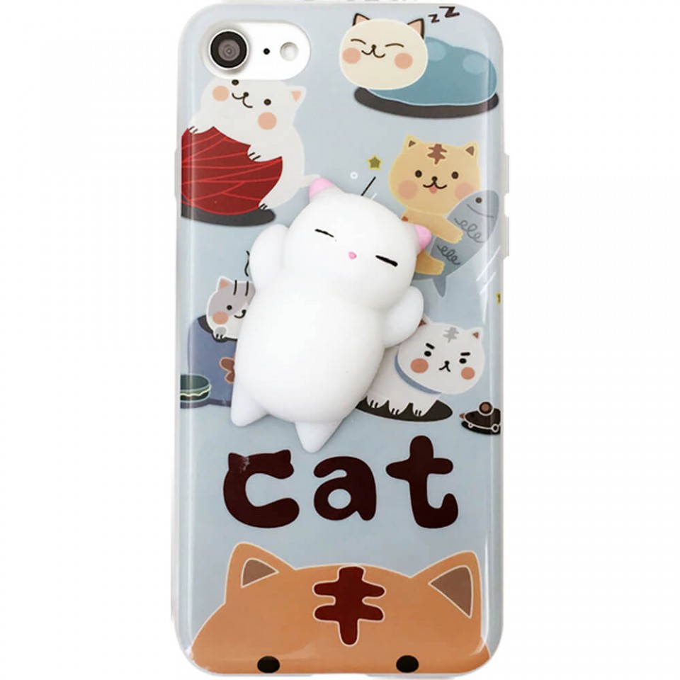 Silicon Squishy Cat Iphone Case